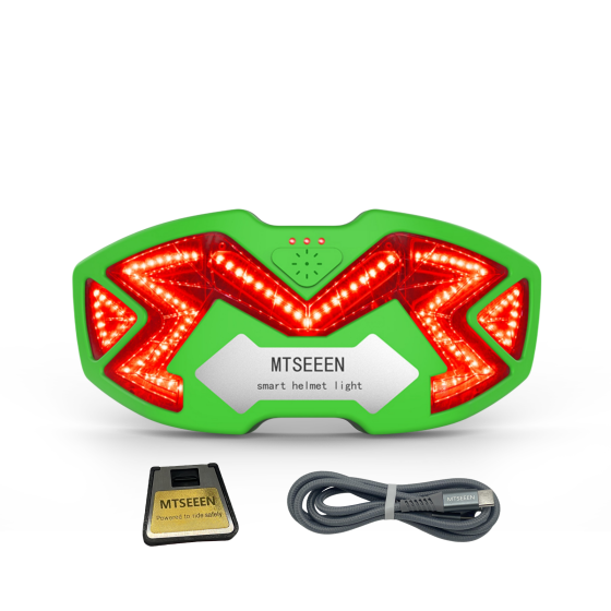 Green color MTSEEEN smart motorcycle helmet light